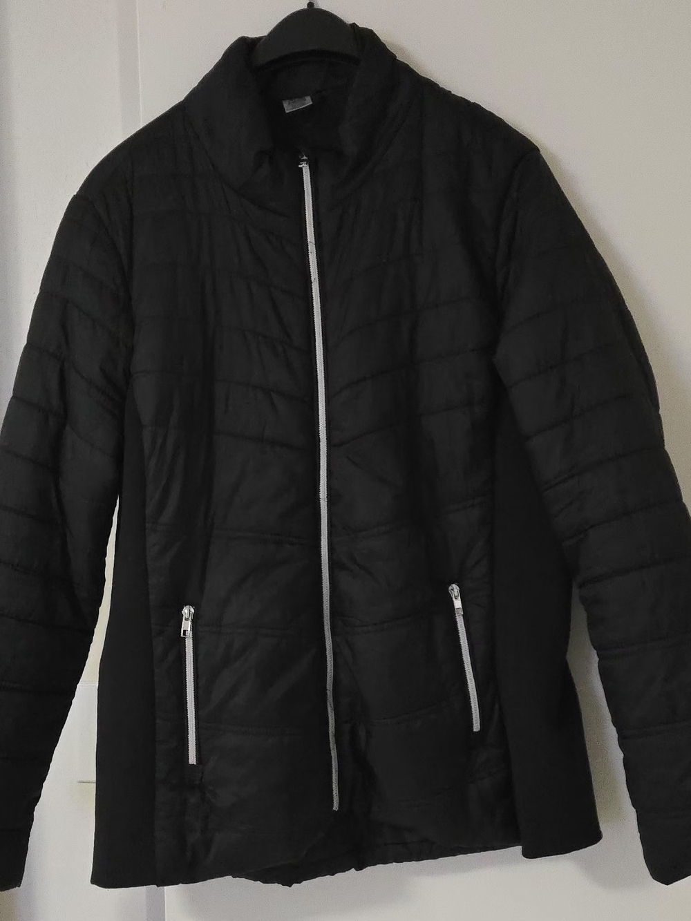 Women's RBX Black Quilted Zip-Front Puffer Jacket Size XL